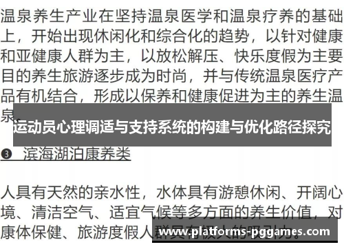 运动员心理调适与支持系统的构建与优化路径探究