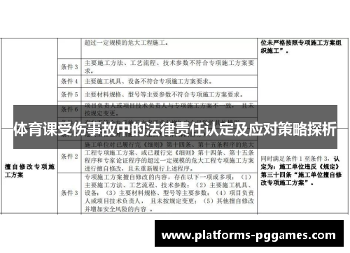 体育课受伤事故中的法律责任认定及应对策略探析